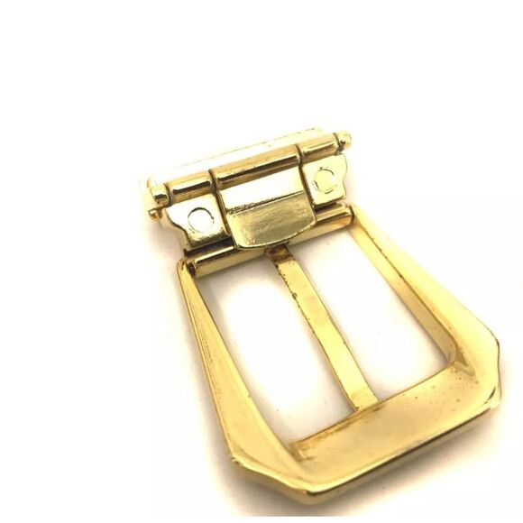 Burberry Logo Gold Tone Belt Buckle 2 Set - Picture 2 of 8